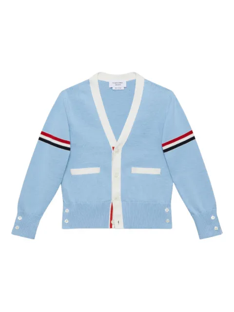 Thom Browne Kids cárdigan con detalle de rayas