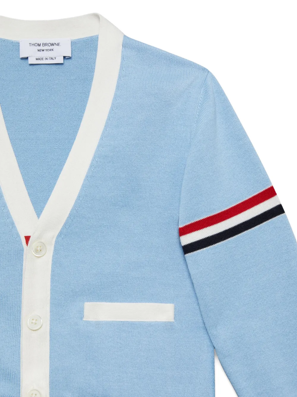 Thom Browne Kids Vest met streepdetails Blauw