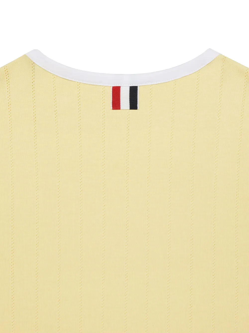 Thom Browne Pointelle Cotton Tank Top In Neutral