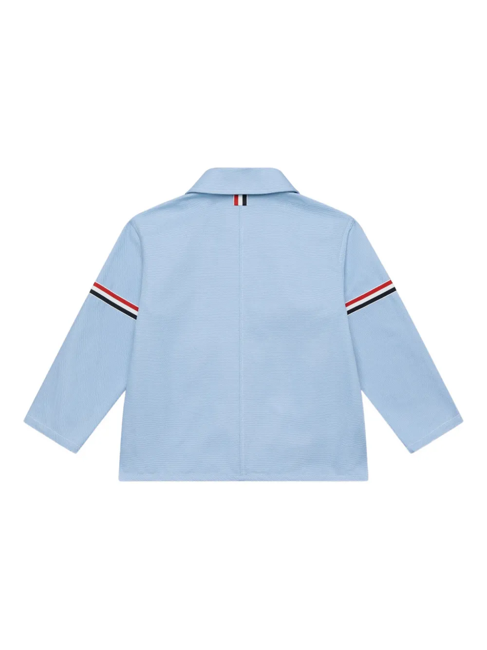 Thom Browne Kids Shirt met gestreepte mouwen Blauw