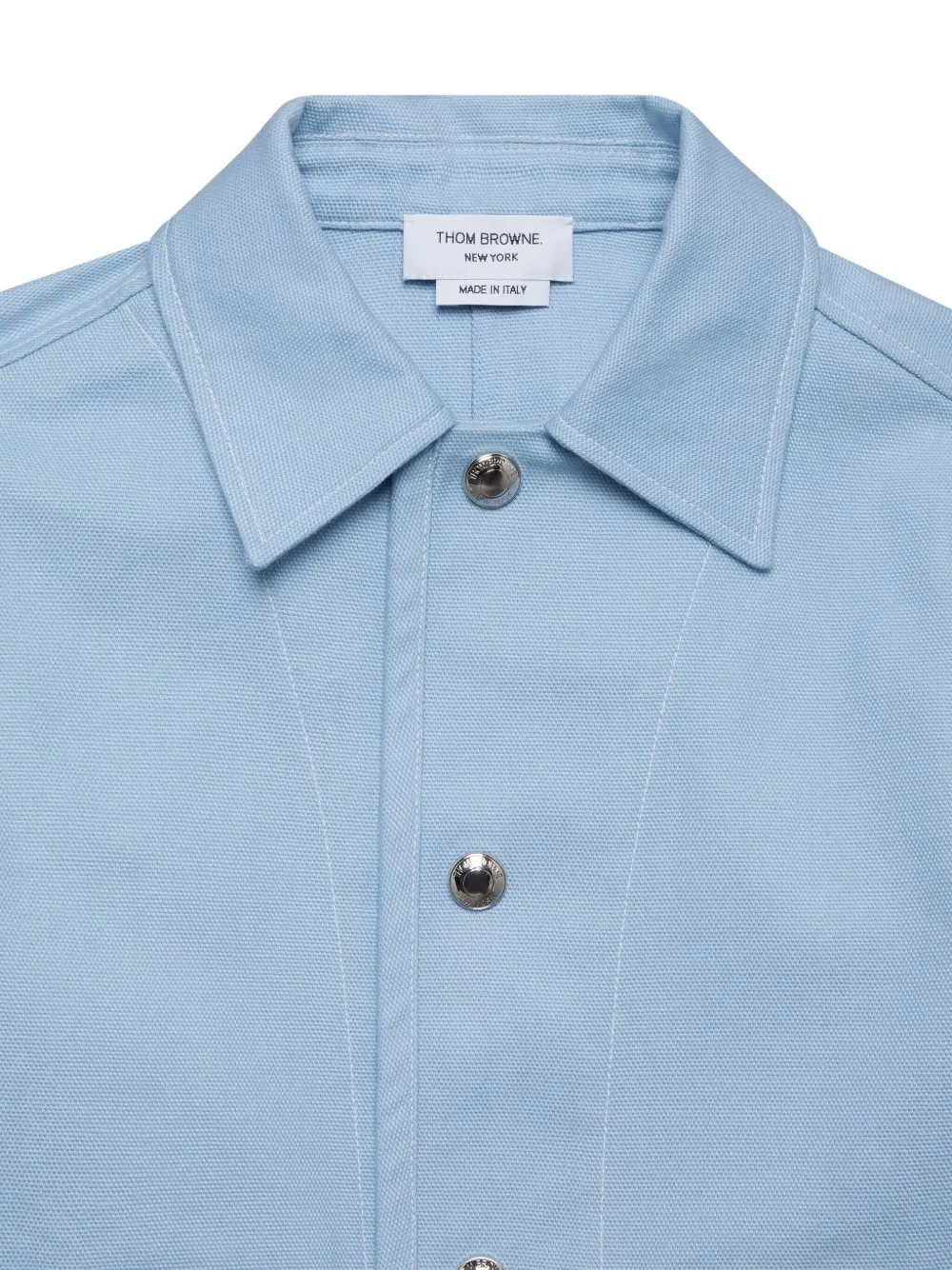 Thom Browne Kids Shirt met gestreepte mouwen Blauw