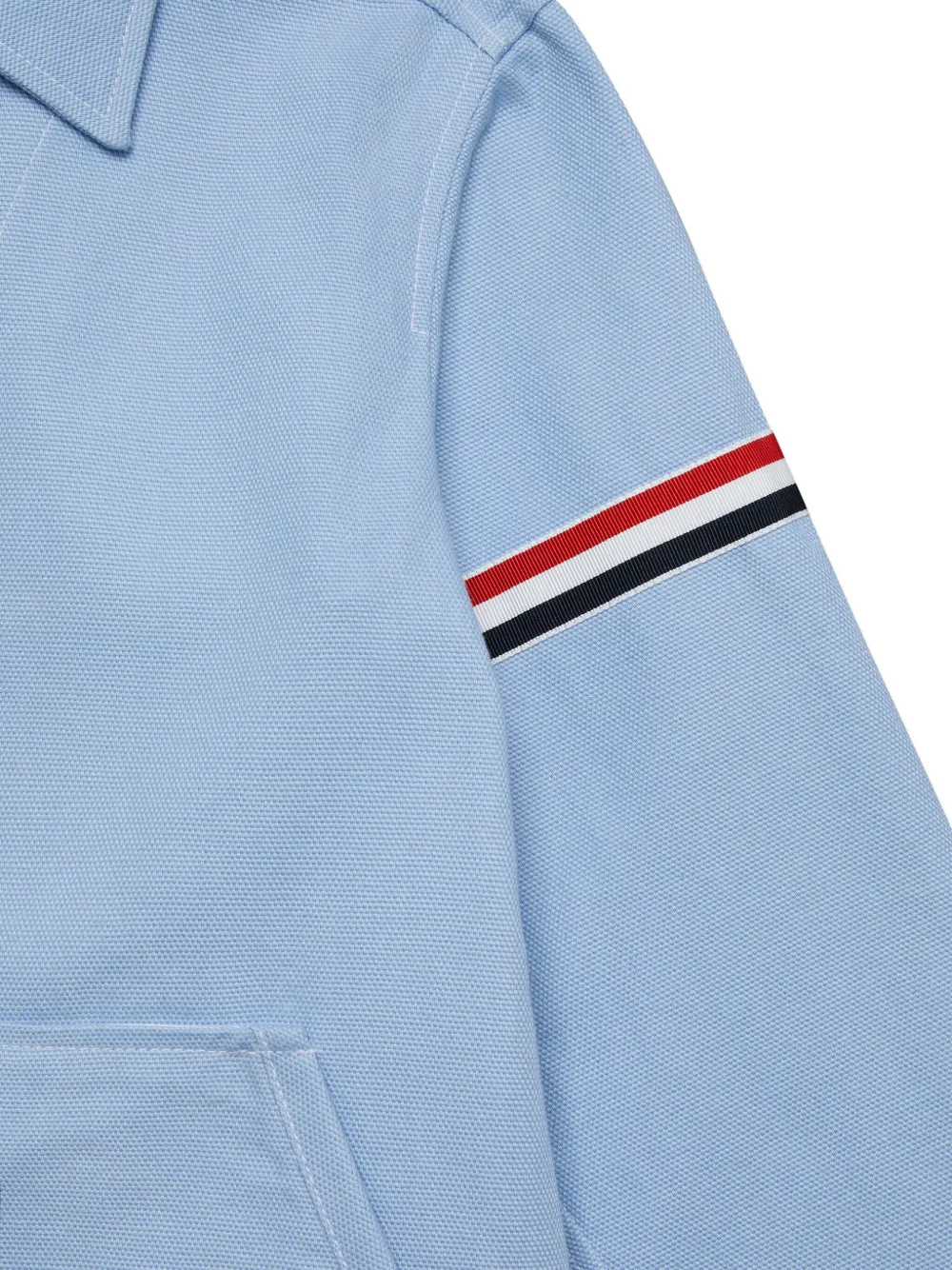 Thom Browne Kids Shirt met gestreepte mouwen Blauw