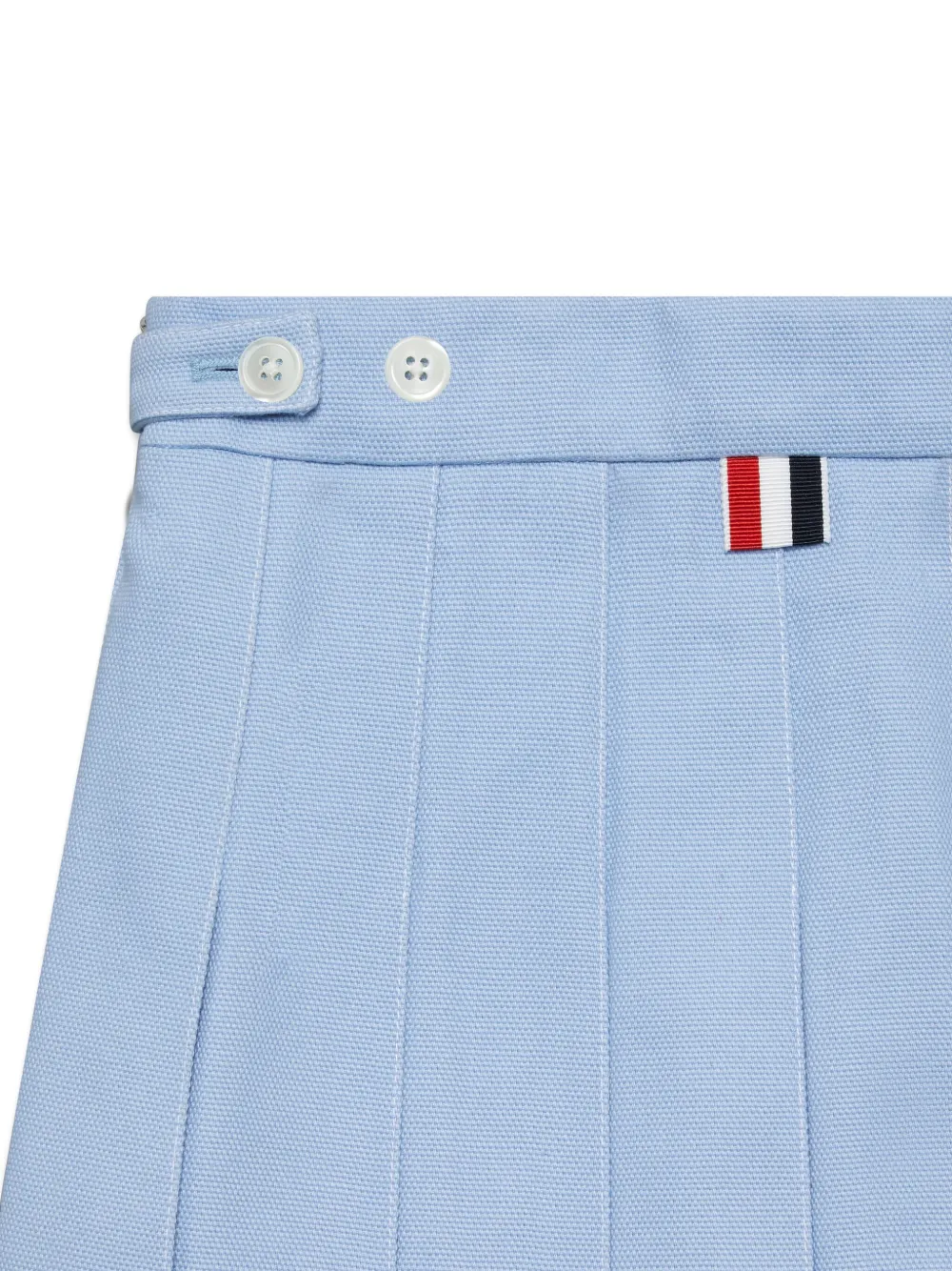 Thom Browne Kids Mini-plooirok met verlaagde achterkant Blauw