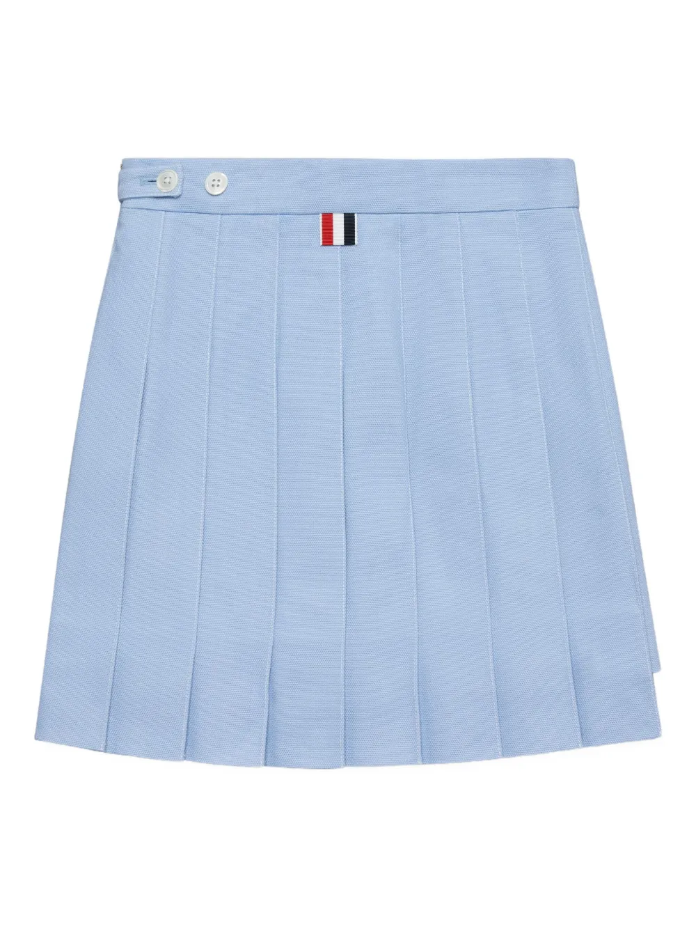 Thom Browne Kids Mini-plooirok met verlaagde achterkant Blauw