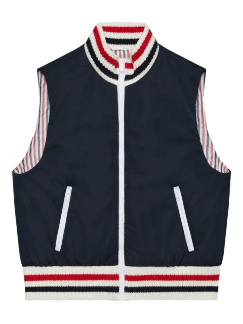 Thom Browne Kids padded ribbed gilet