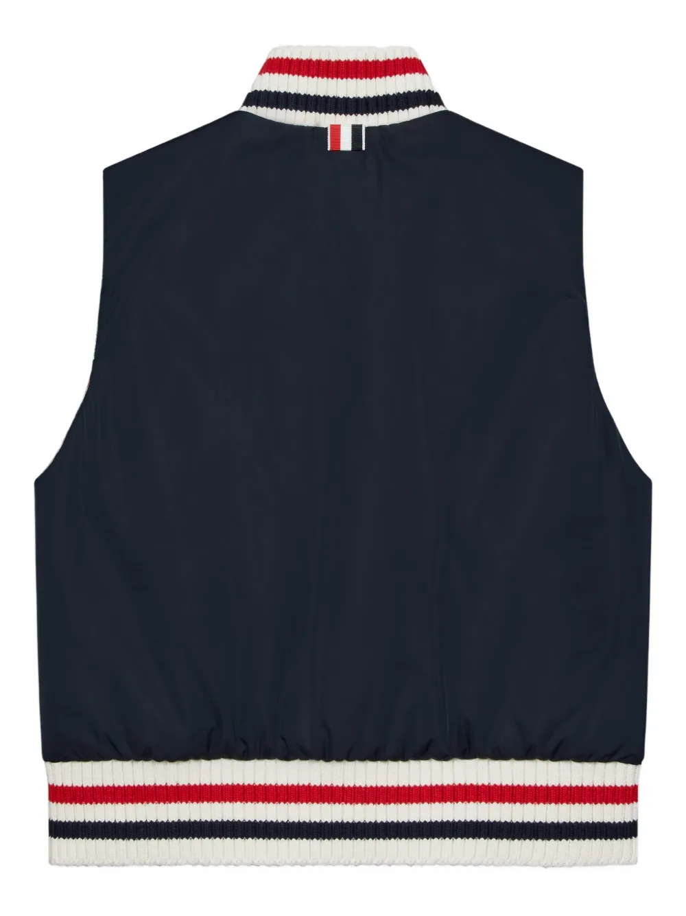Thom Browne Kids Gewatteerde geribbelde bodywarmer Blauw
