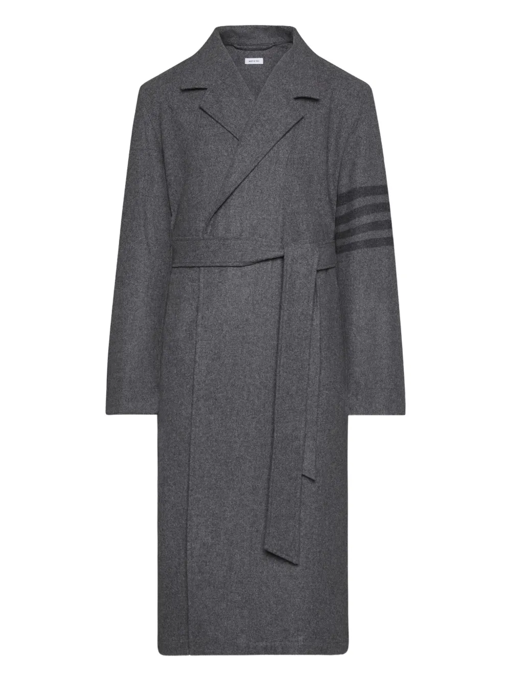 Thom Browne 4-Bar stripe dressing gown - Grey