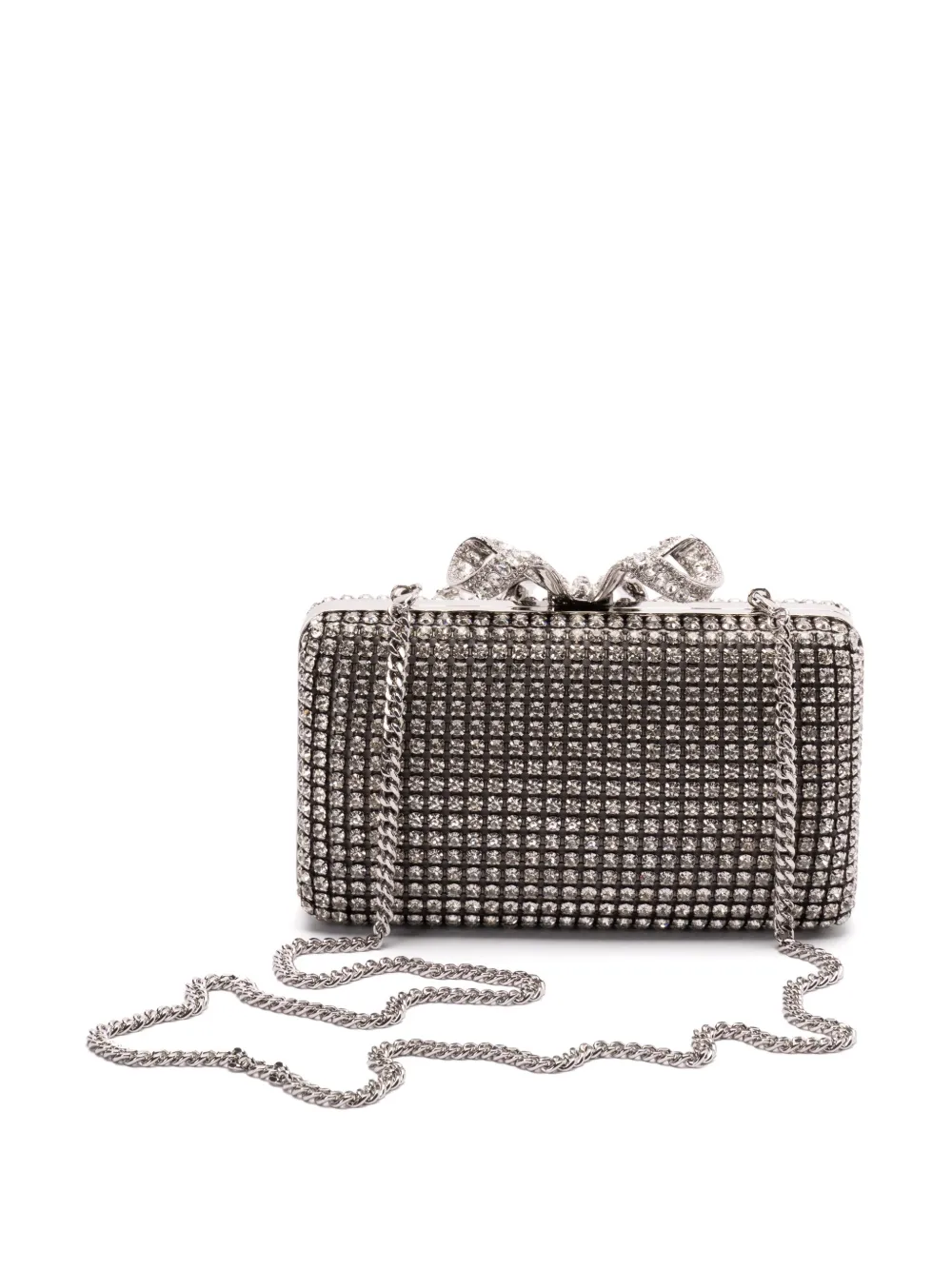 Self-Portrait Clutch met doodskop - Zilver