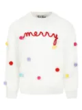 MC2 Saint Barth Kids pompom sweater - White