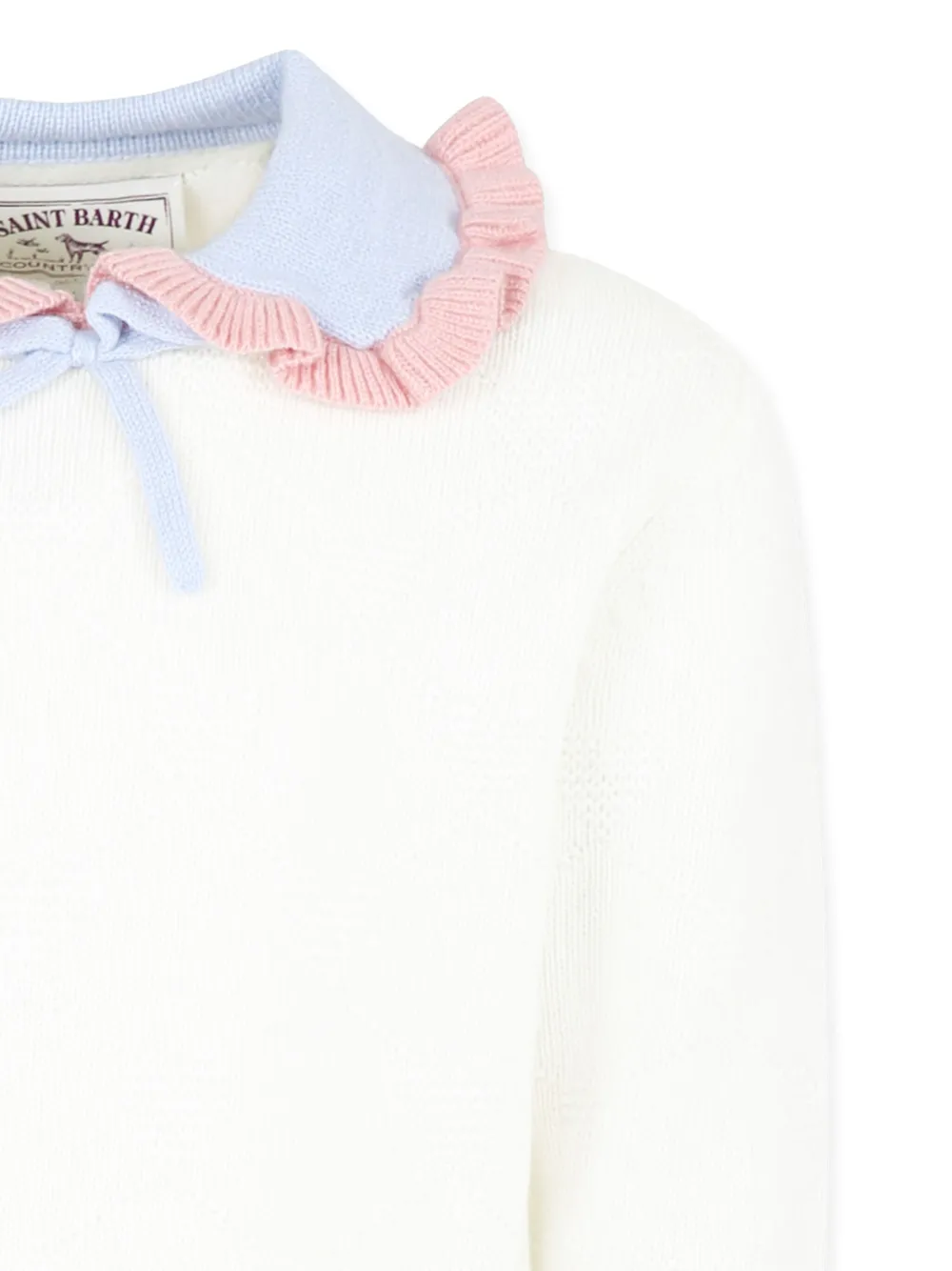 Mc2 Saint Barth Knitted Sweater In Neutrals