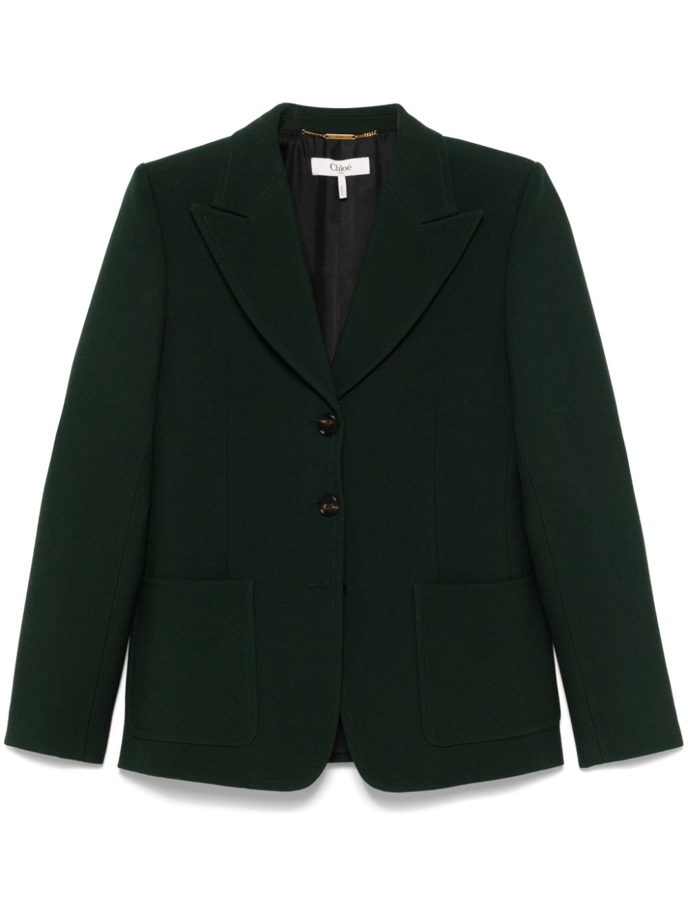 Chloé Wollen crêpe blazer Groen