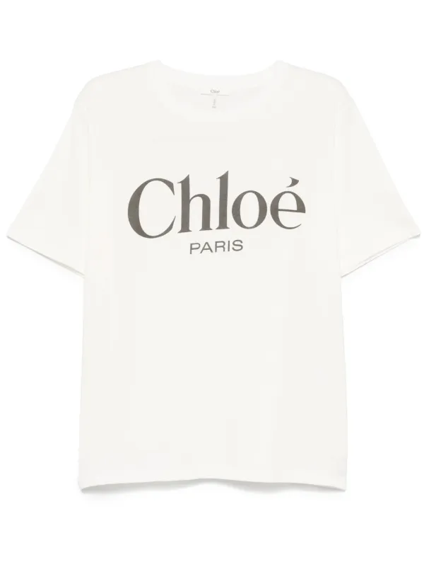 Chloé ホワイト Tシャツ Sサイズ Chloé ロゴ Tシャツ | ホワイト | FARFETCH JP