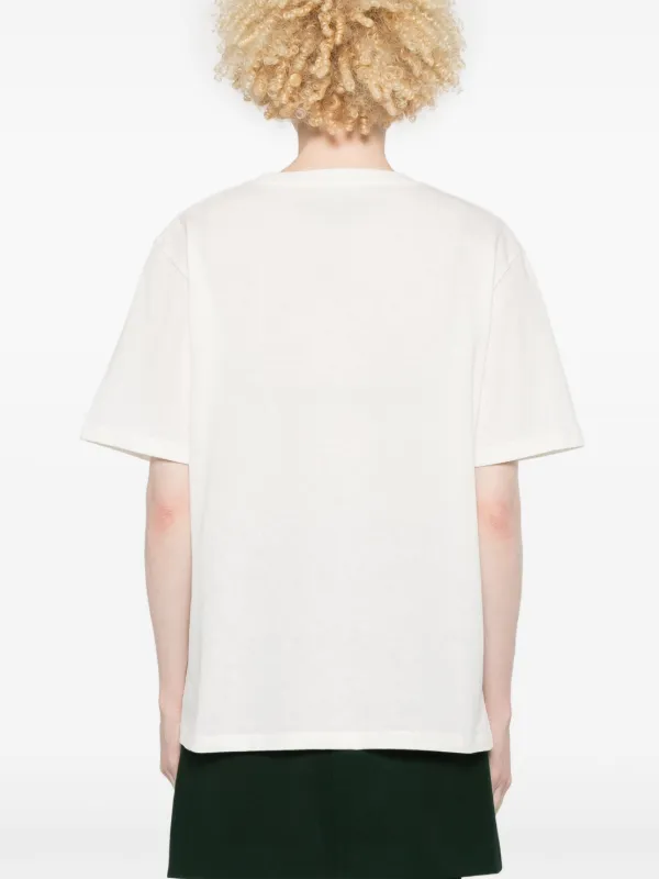 Tシャツ・カットソー Chloe Logo White Cotton T-Shirt Logo cotton jersey T-shirt in white - Chloe | Mytheresa
