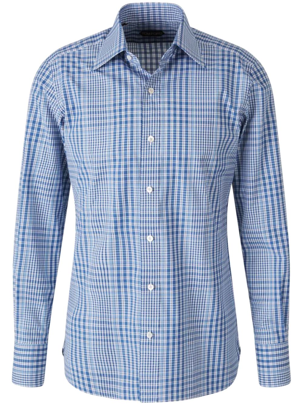 TOM FORD plaid-check shirt - Blue