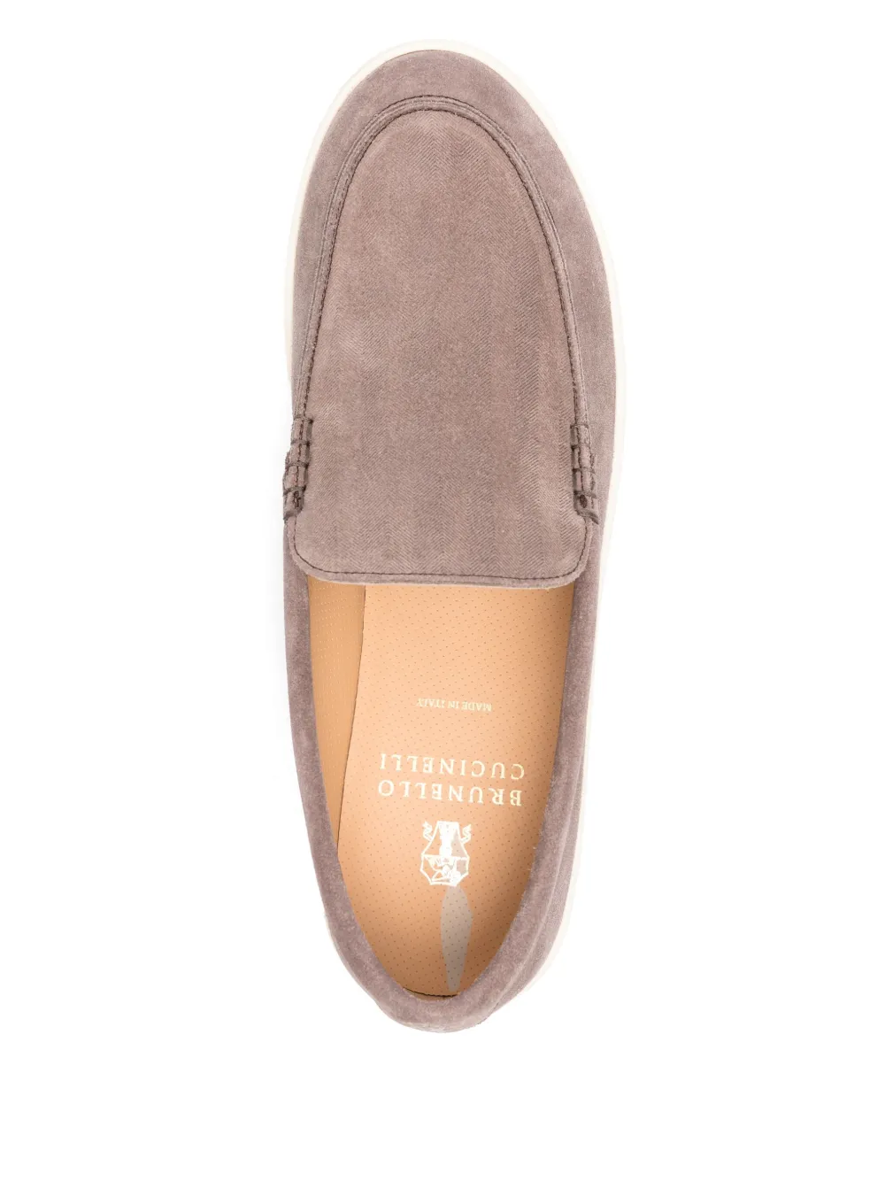 Brunello Cucinelli suede loafers Grey