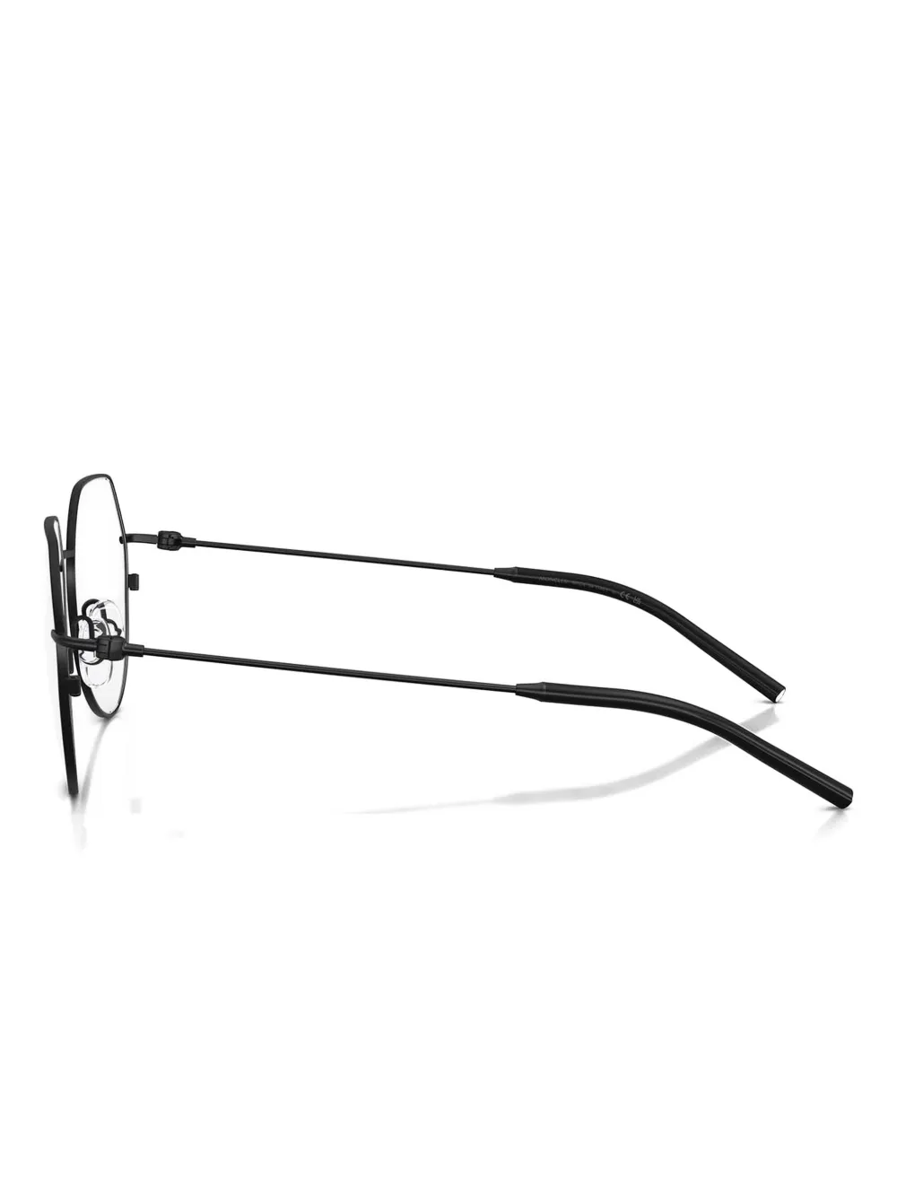 Moncler Eyewear Bril met geometrische neuspads Zwart