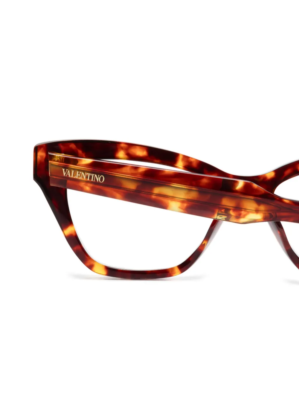 Valentino Garavani Eyewear V-tale Glasses In Brown