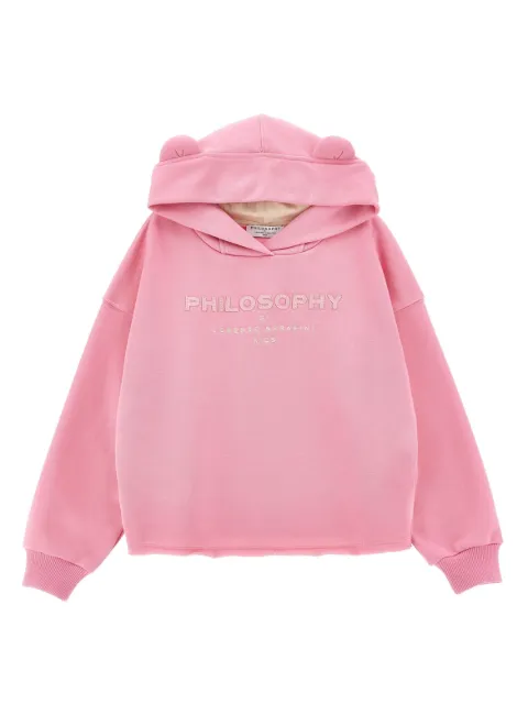 Philosophy Di Lorenzo Serafini Kids Moletom de capuz com logo bordado