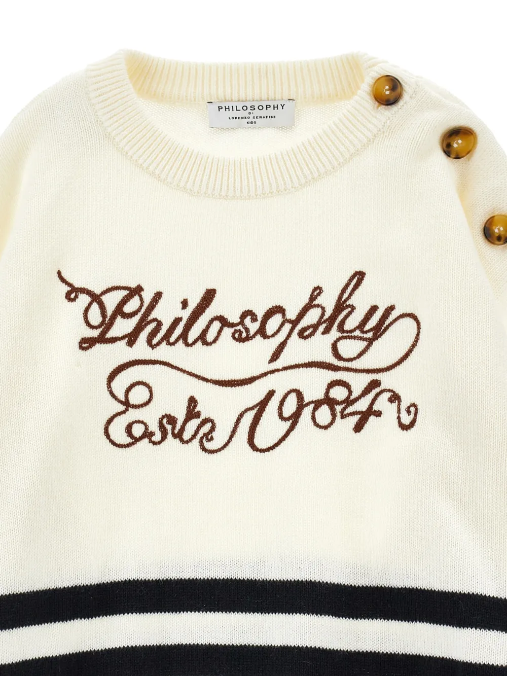 Philosophy Di Lorenzo Serafini Kids Katoenen gebreide trui Wit