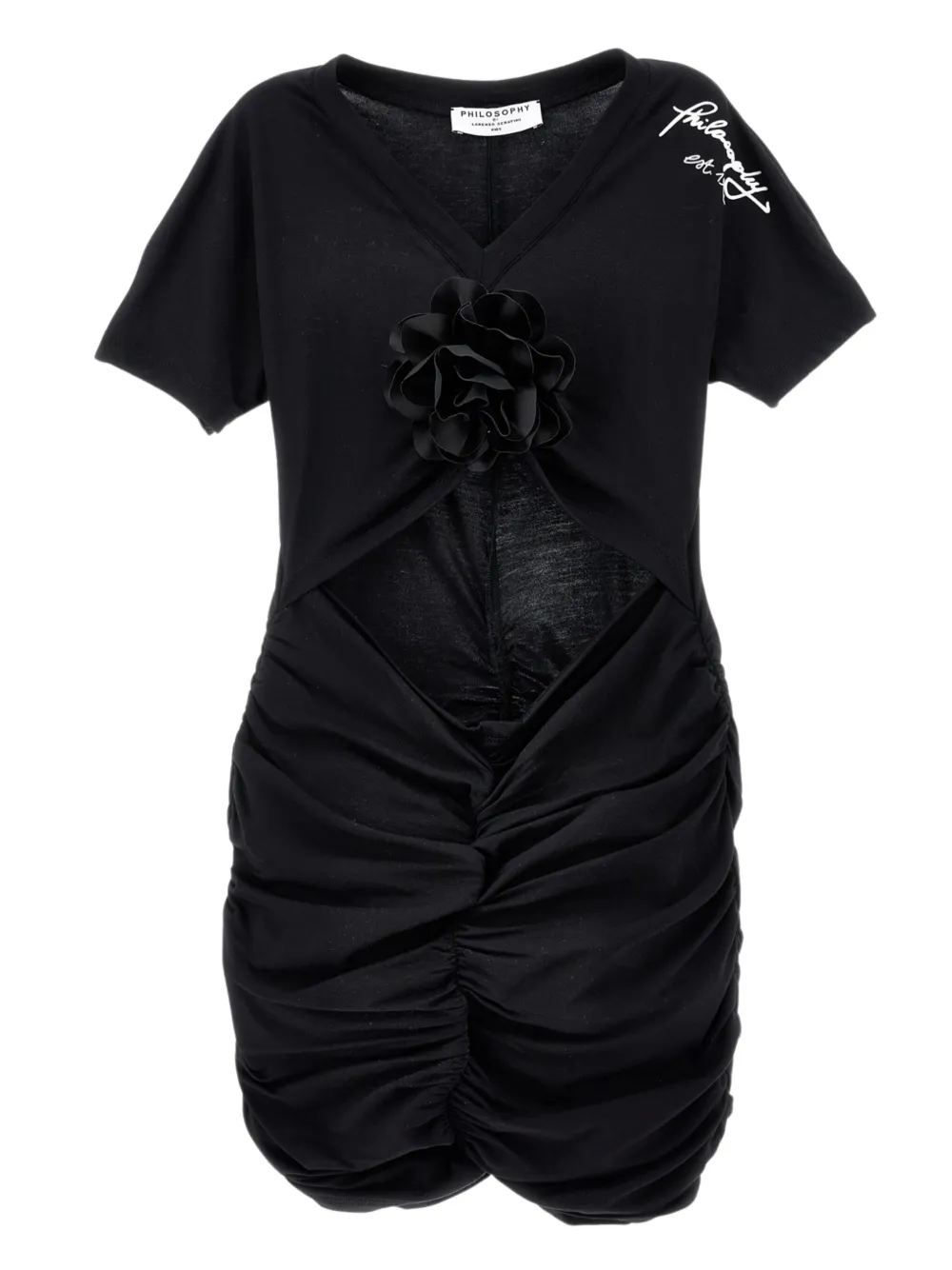 Philosophy Di Lorenzo Serafini Kids フローラル ワンピース - ブラック Philosophy Di Lorenzo Serafini Kids フローラル ワンピース - ブラック