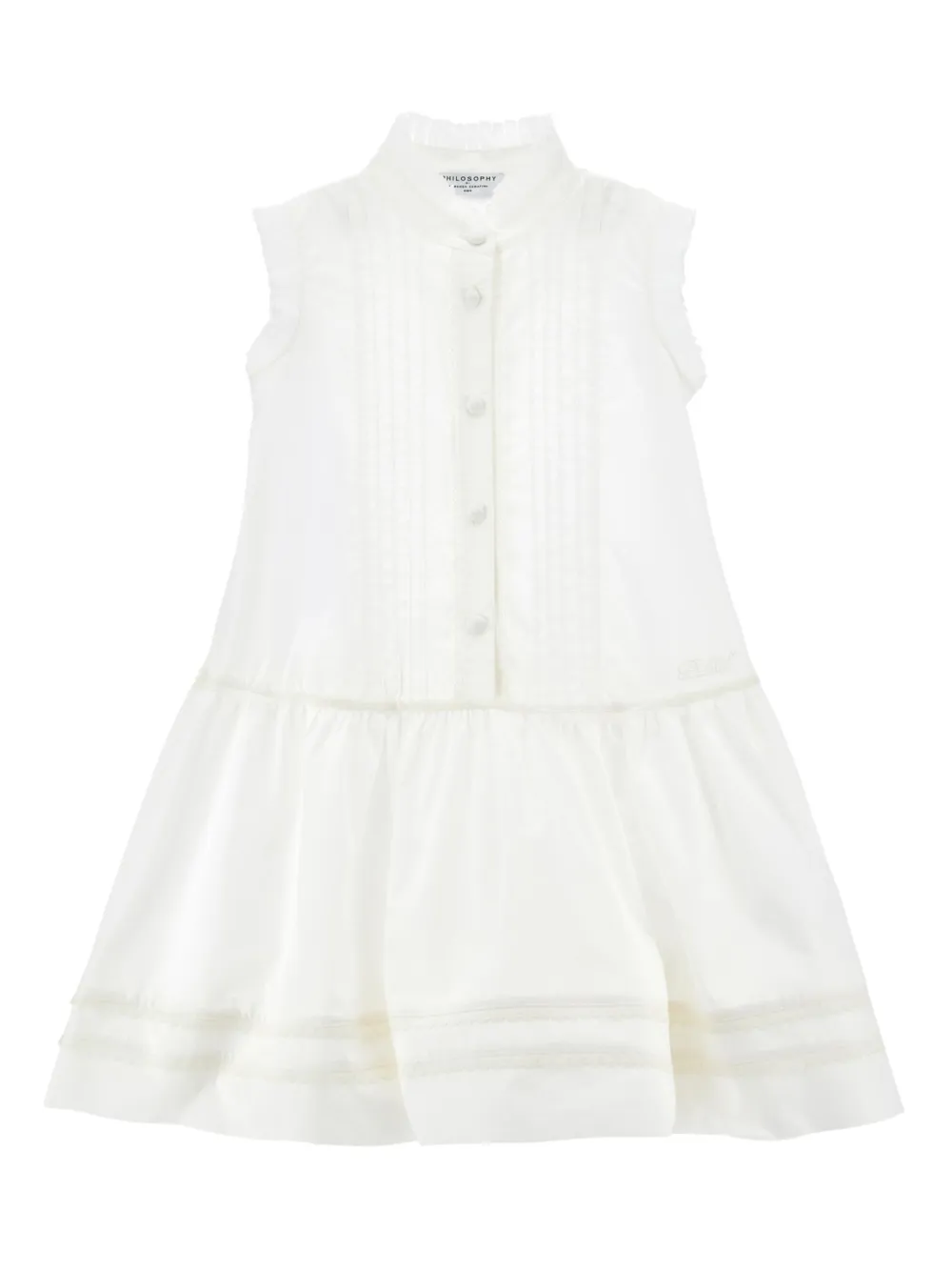 Philosophy Di Lorenzo Serafini Kids ノースリーブ ワンピース - ホワイト Philosophy Di Lorenzo Serafini Kids ノースリーブ ワンピース - ホワイト