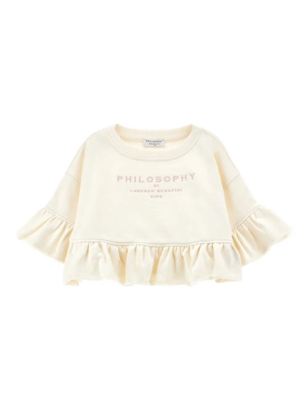 Philosophy Di Lorenzo Serafini Kids Moletom com logo bordado | Branco | Image 1