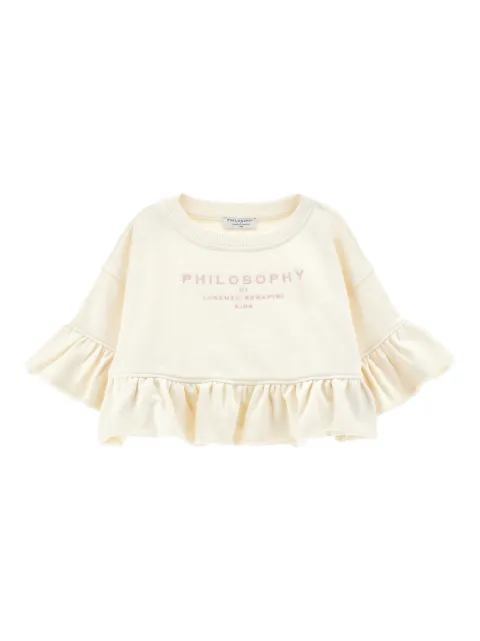 Philosophy Di Lorenzo Serafini Kids Moletom com logo bordado