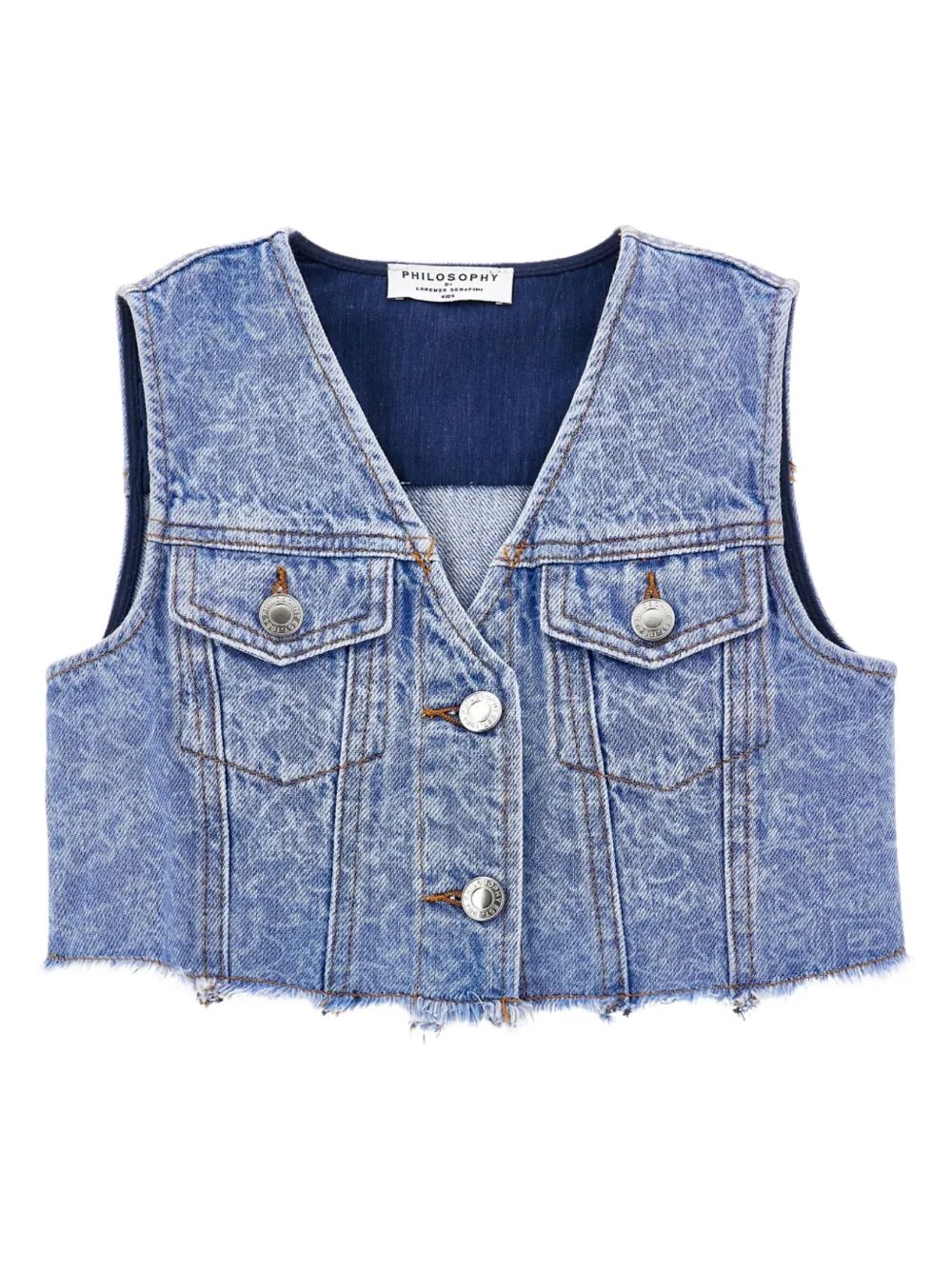 Philosophy Di Lorenzo Serafini Kids デニムベスト - ブルー Philosophy Di Lorenzo Serafini Kids デニムベスト - ブルー