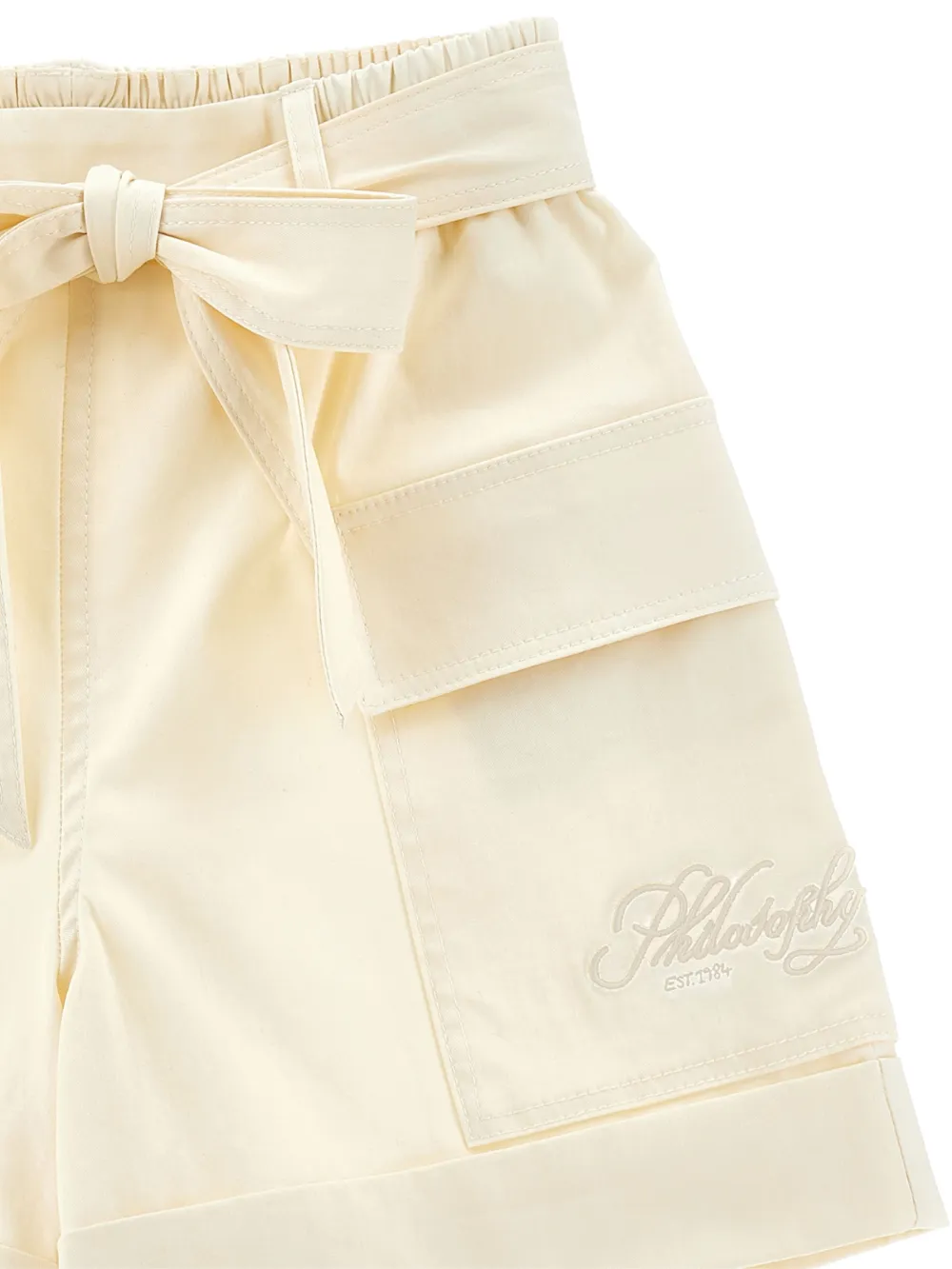 Philosophy Di Lorenzo Serafini Kids Shorts met geborduurd logo Beige