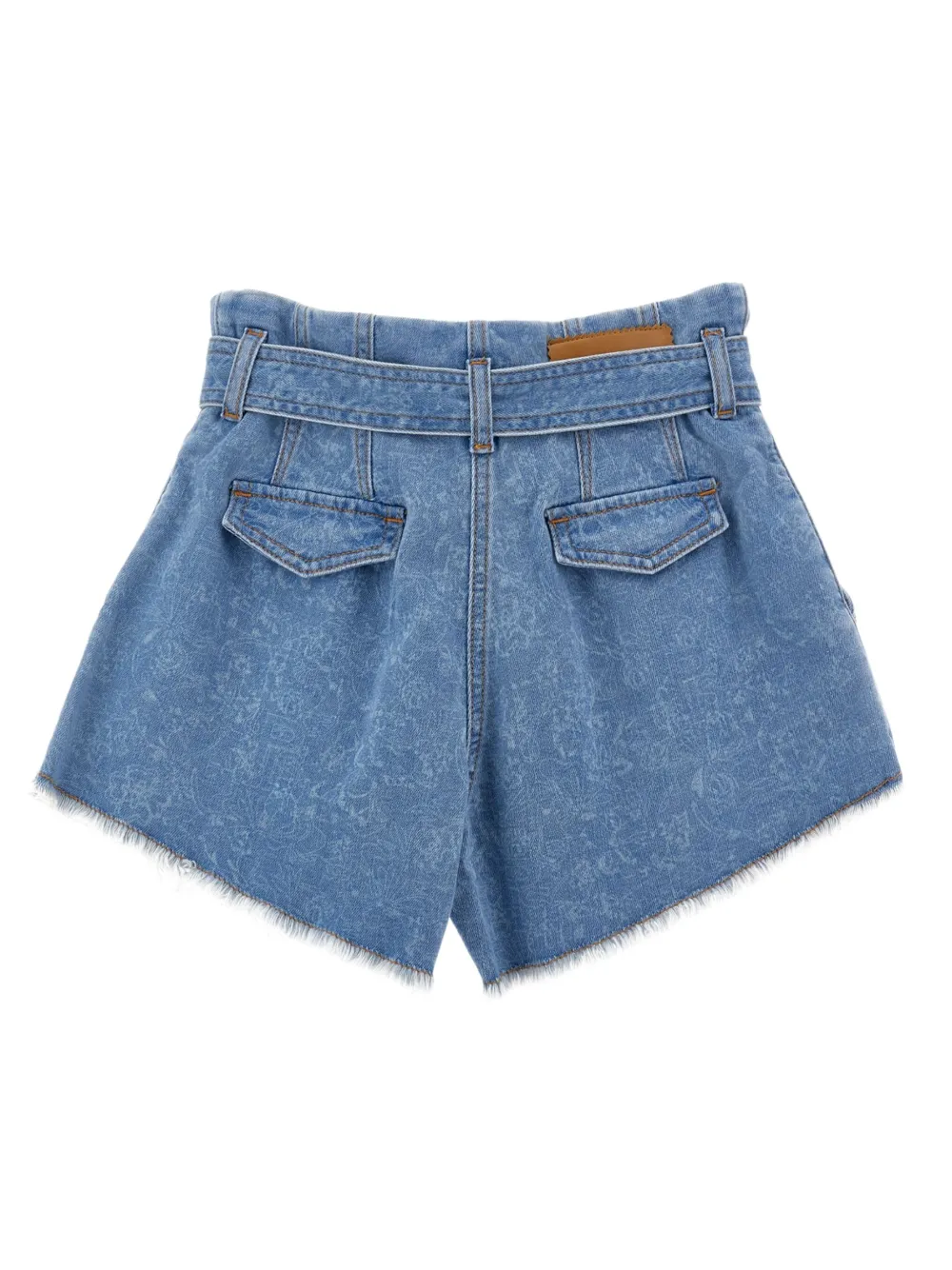 Philosophy Di Lorenzo Serafini Kids Spijkershorts met ceintuur - Blauw