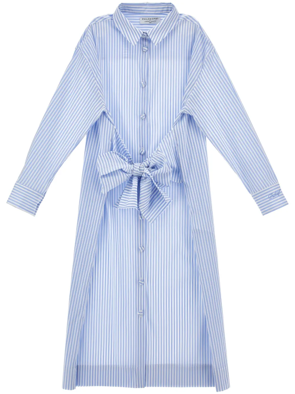 Philosophy Di Lorenzo Serafini Kids ストライプ ワンピース - ブルー Philosophy Di Lorenzo Serafini Kids ストライプ ワンピース - ブルー