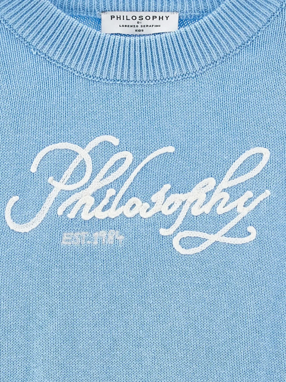Philosophy Di Lorenzo Serafini Kids Top met geborduurd logo Blauw