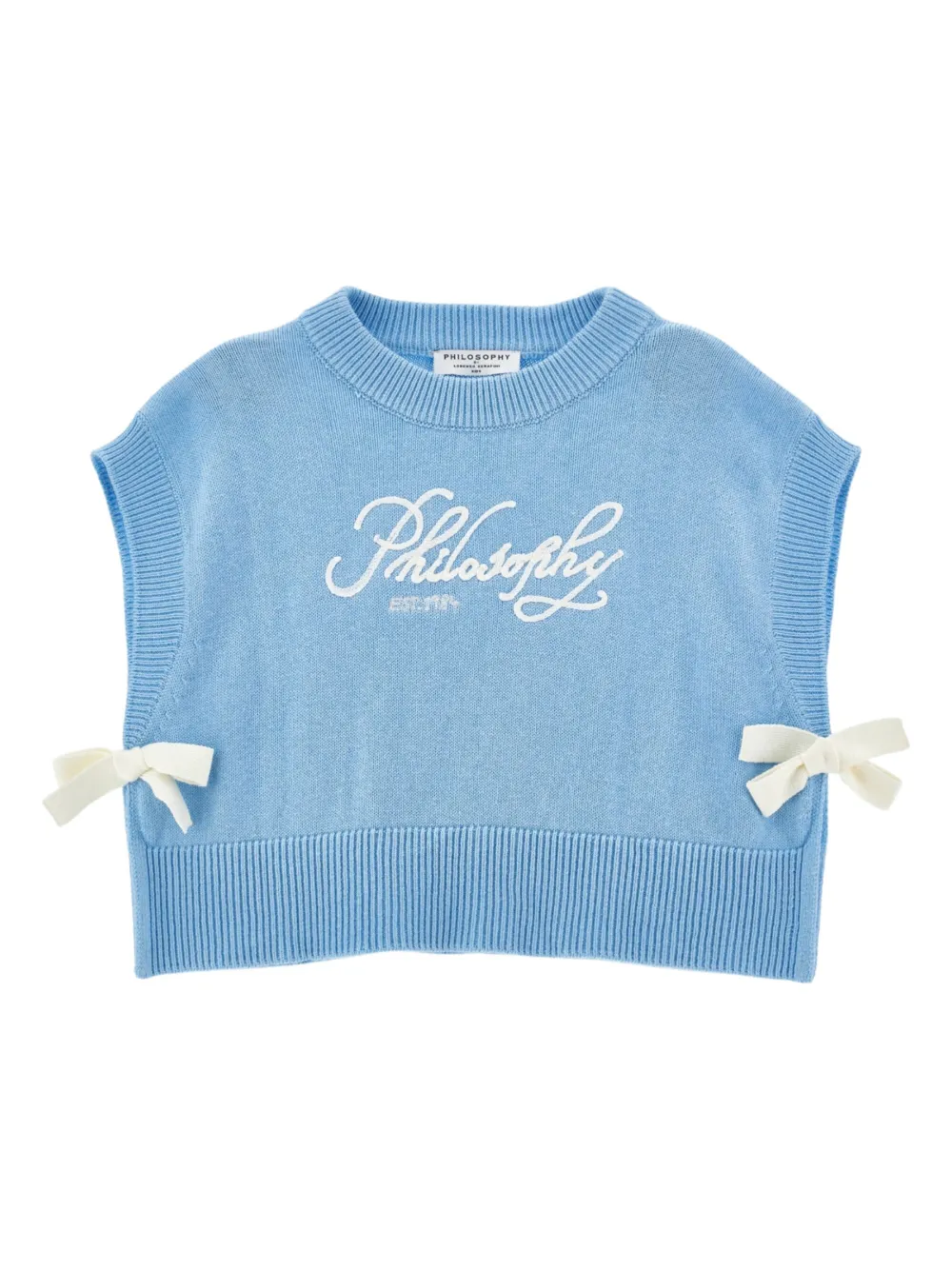 Image 1 of Philosophy Di Lorenzo Serafini Kids Blusa de algodão com logo bordado