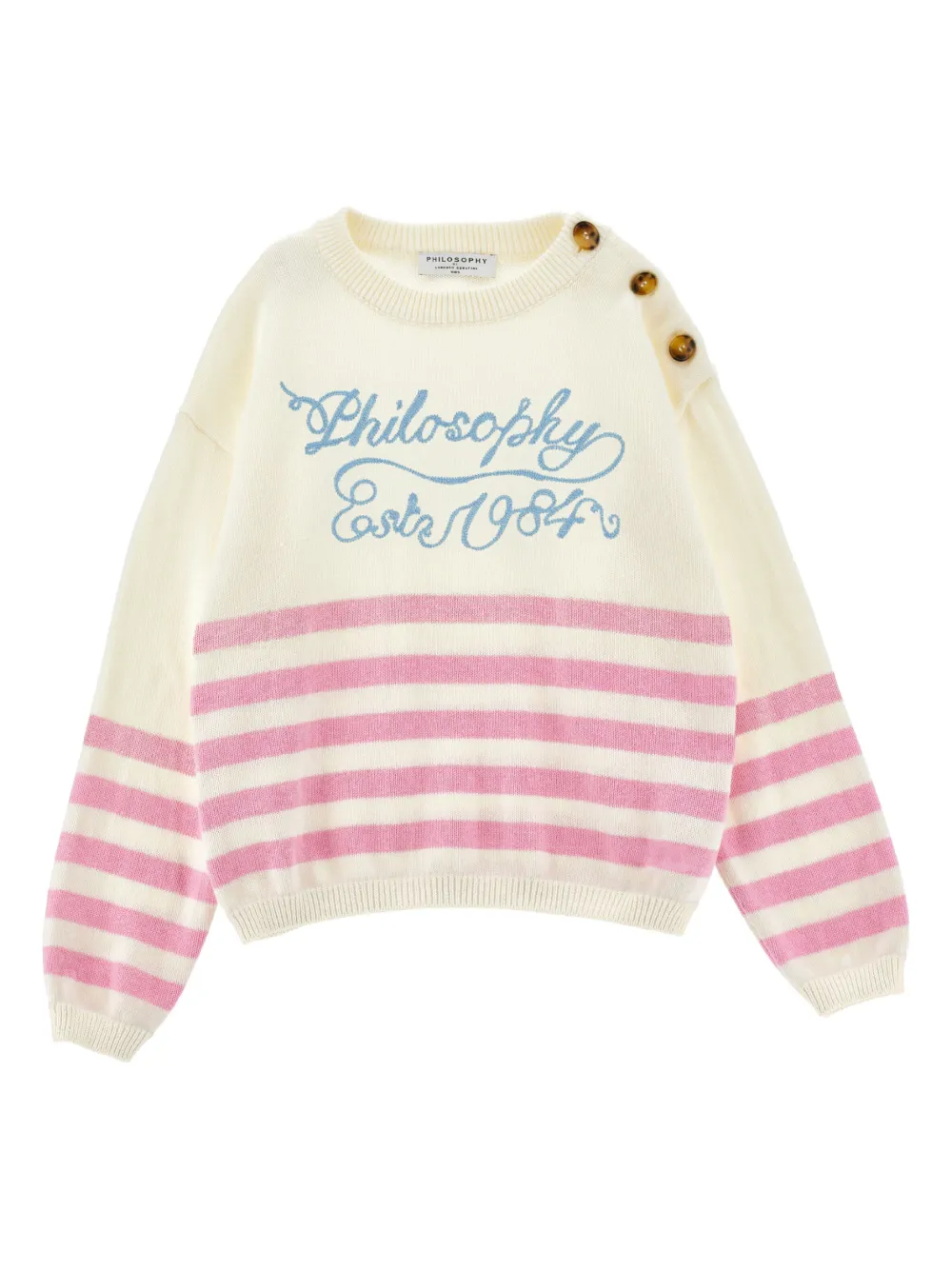 Philosophy Di Lorenzo Serafini Kids コットン セーター - ホワイト Philosophy Di Lorenzo Serafini Kids コットン セーター - ホワイト