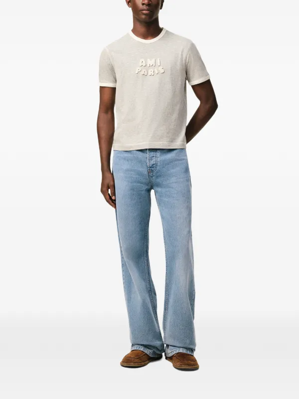 AMI Paris ワイドジーンズ | ブルー | FARFETCH JP