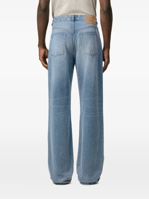 ami Parisライトブルー ワイドレッグデニム AMI Paris wide-leg Jeans | Blue | FARFETCH