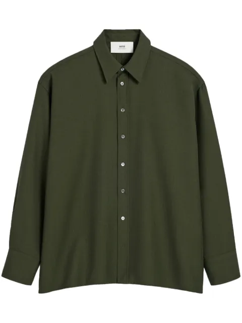 AMI Paris rear-slit shirt