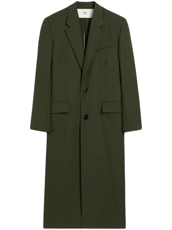 Ami Alexandre Mattiussi/Ami Paris ロングコート AMI Paris ロングコート | グリーン | FARFETCH JP