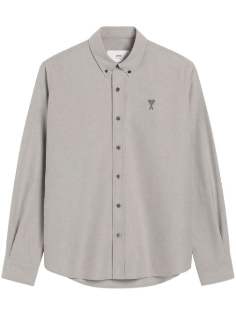 AMI Paris Ami de Coeur-embroidered button-down shirt