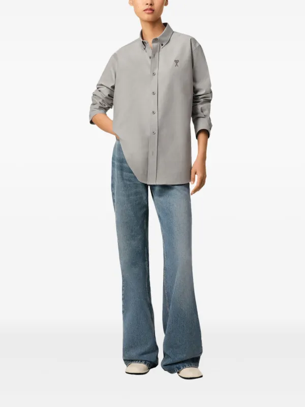 【関税込み】AMI Paris グレー Ami de Coeur フーディ AMI Paris Ami De Coeur Shirt | Grey | FARFETCH