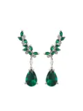 Lark & Berry 14kt white gold Veto Raindrop emerald earrings - Green