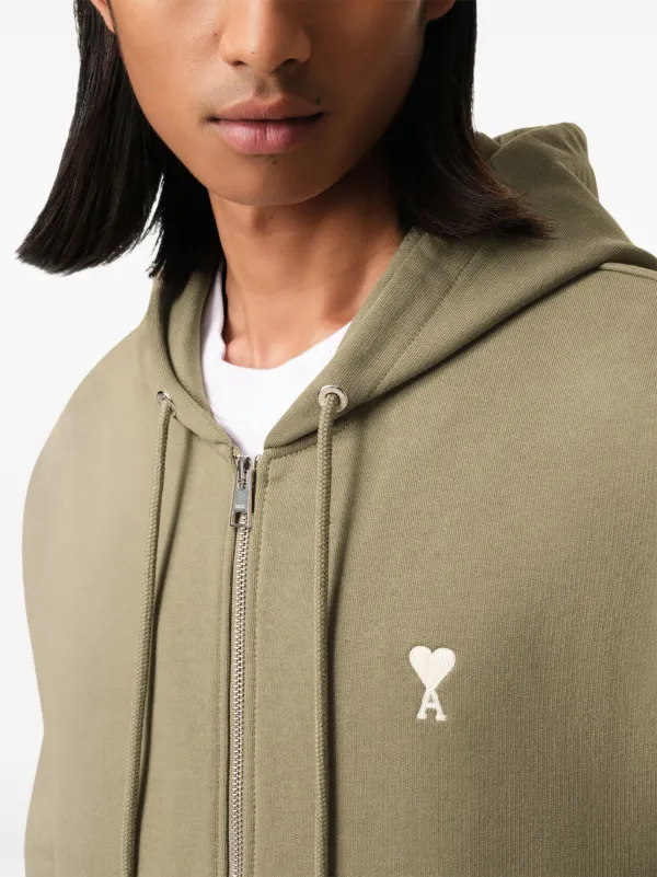 AMI Paris Ami De Coeur Hoodie | Green | FARFETCH