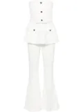 Self-Portrait crepe jumpsuit - White