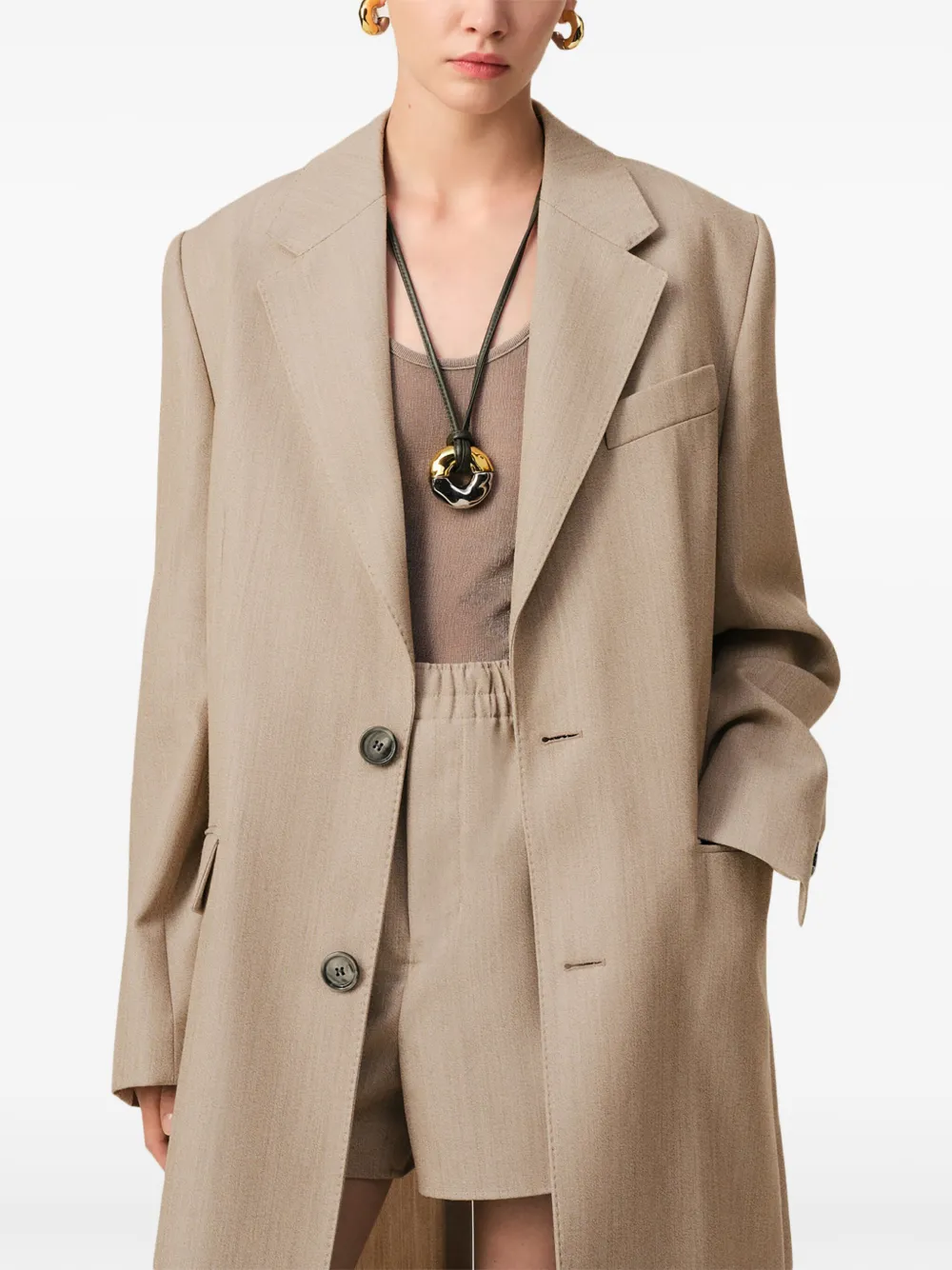 AMI Paris Cappotto lungo con spacco | Image 5