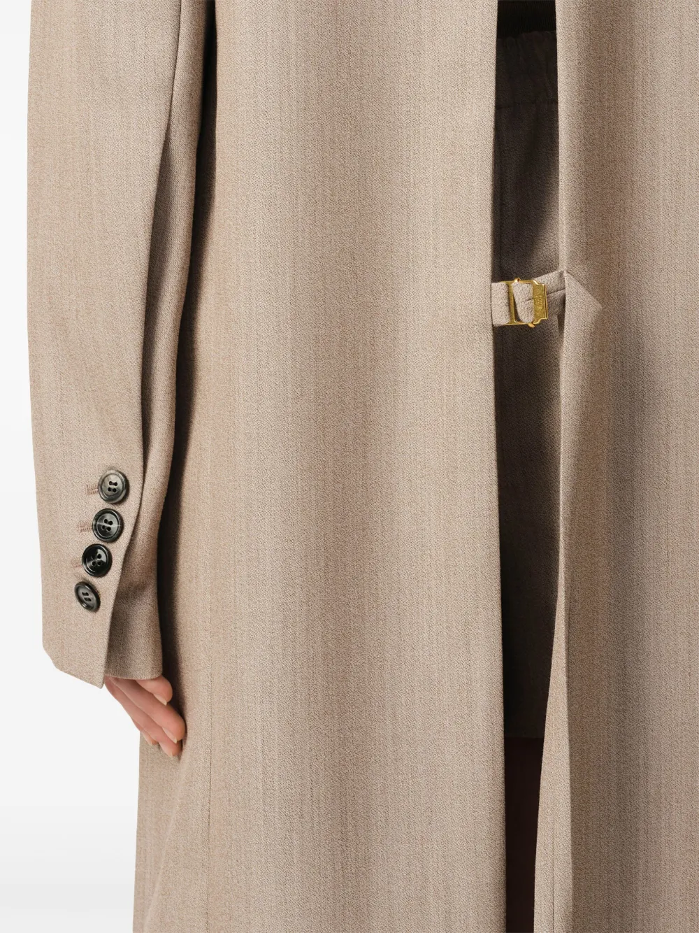 AMI Paris Cappotto lungo con spacco | Image 6