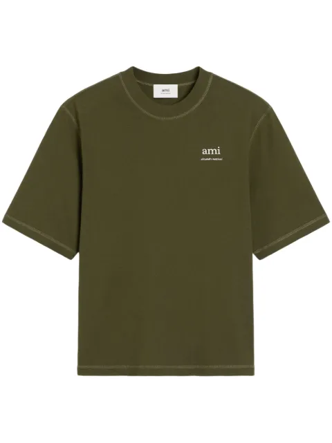 AMI Paris logo-embroidered T-shirt