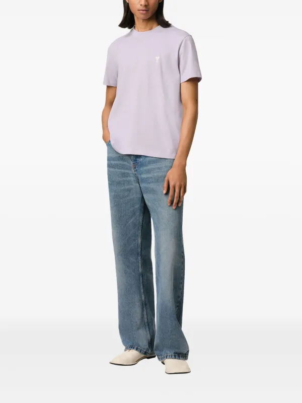 AMI Paris Ami De Coeur T-shirt | Purple | FARFETCH BN