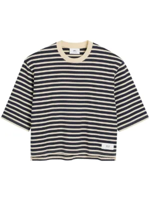 BURBERRY ストライプ Tシャツ Burberry ストライプ オーバーサイズ Tシャツ | ブラウン | FARFETCH JP