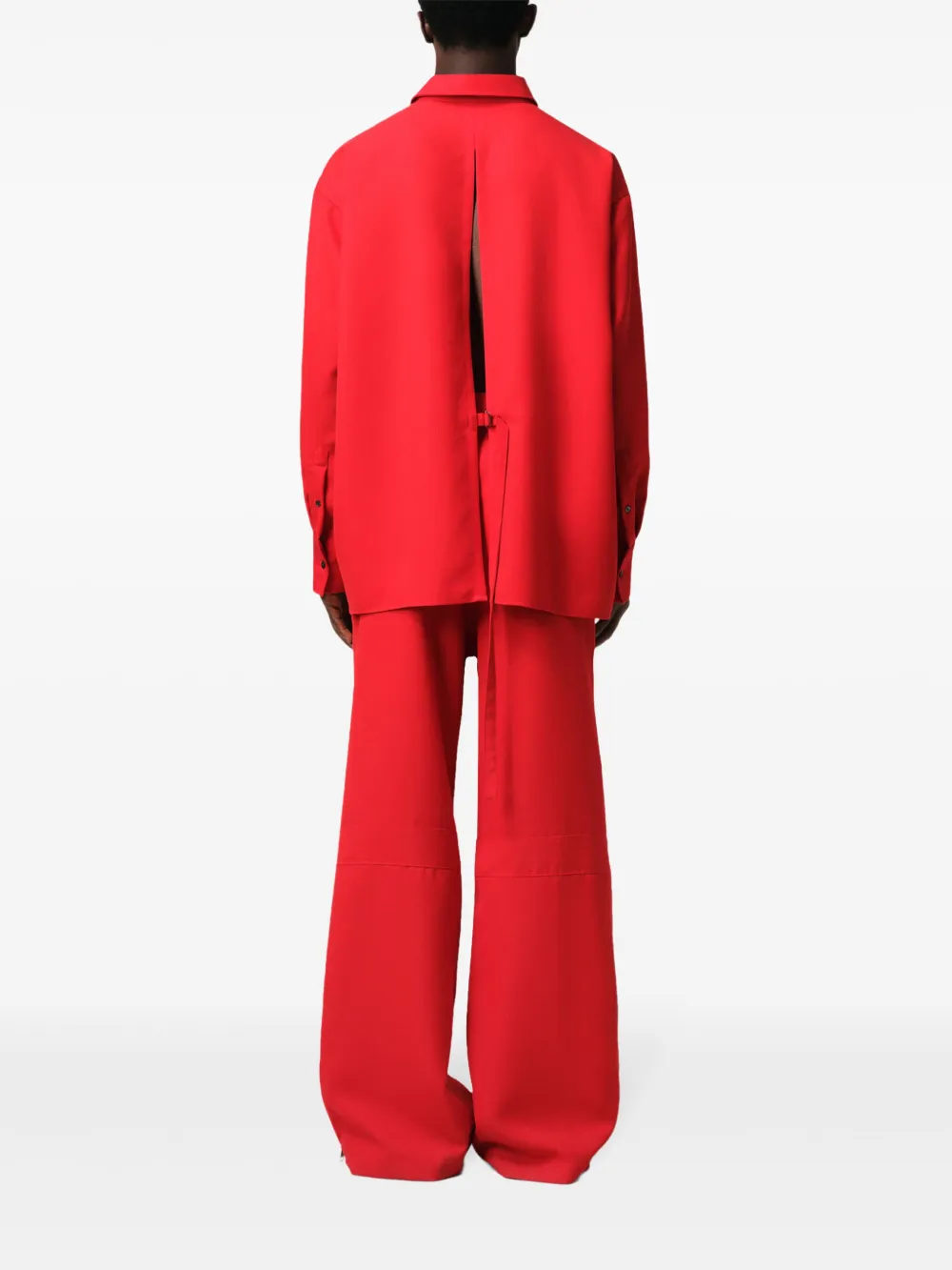 AMI Paris Shirt met split aan de achterkant Rood