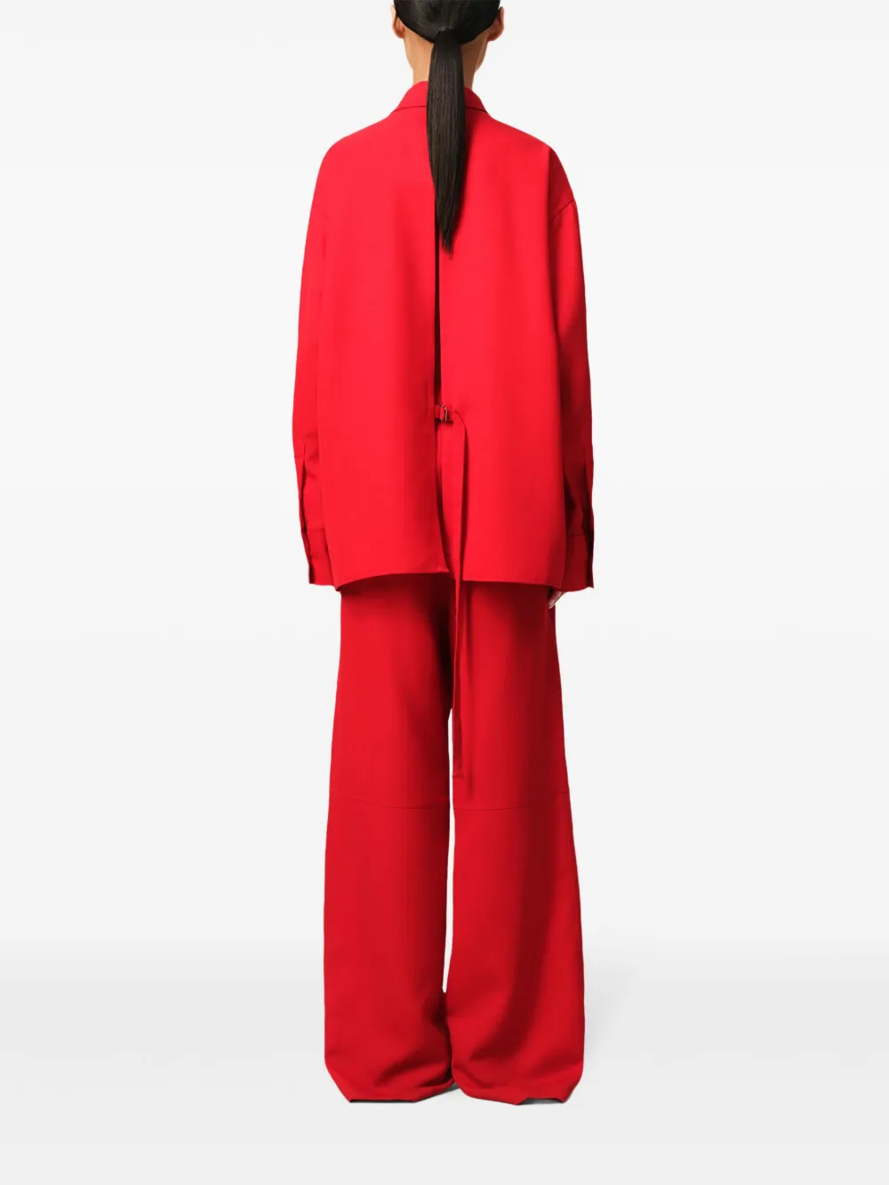 AMI Paris Shirt met split aan de achterkant Rood